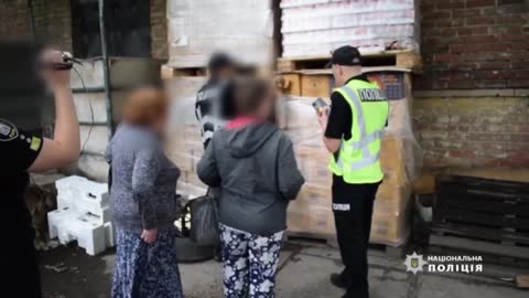 Selling HUMANITARIAN AID food to stores discovered in Kiev...