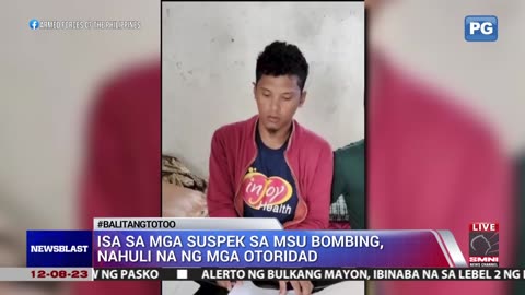 Isa sa mga suspek sa MSU bombing, nahuli na ng mga otoridad