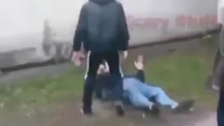 Robber gets knocked out after trying to rob an old man