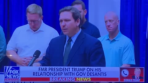 Trump Was Asked About the Feud with DeSantis