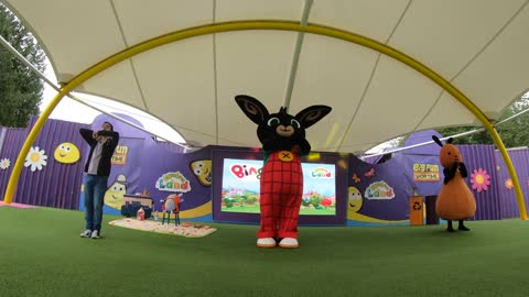 Big Fun Show Time: Bing's Picnic in CBeebies Land at Alton Towers, England. 14th of July, 2020.