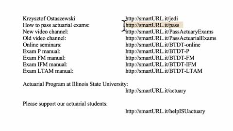 Exam IFM exercise for February 15, 2021