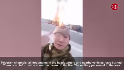 See the Russian army's headquarters burn down, along with Putin's fighter HQ.