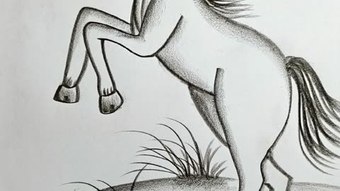 Easy to draw horse drawing