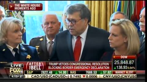 William "Bill" Barr defends national emergency declaration