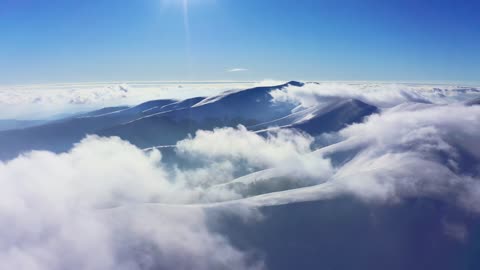 Amazing mountain drone view