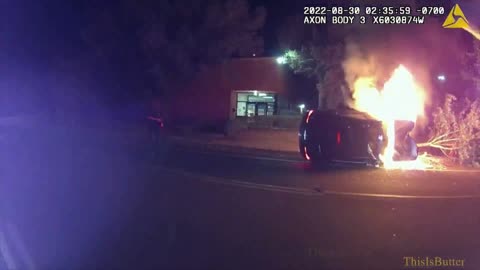 Beaverton Police pull man from burning car early morning