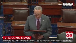 SCHUMER: "Senators will have to decide if Donald John Trump incited the erection."