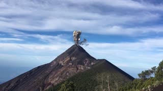 Incredible View of Volcanic Eruption