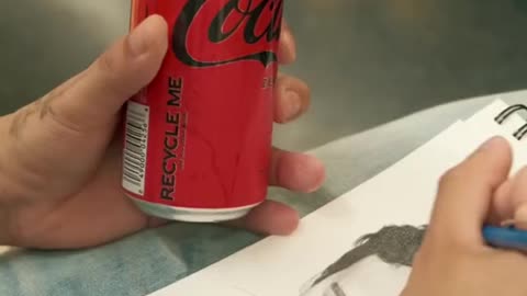 Drawing is better while drinking a Coke Zero! @Coca-Cola US #ZeroWords #Ad