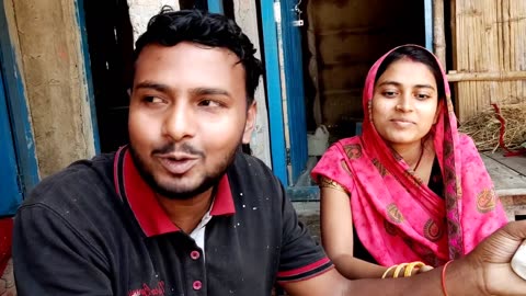 the test of village couple food।। Love marriage couple vlog today