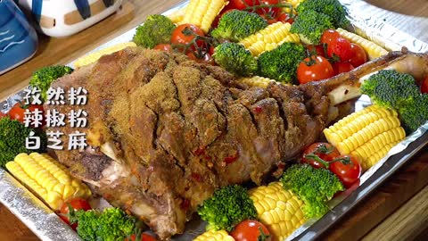 Delicious roast leg of lamb. Would you like it?