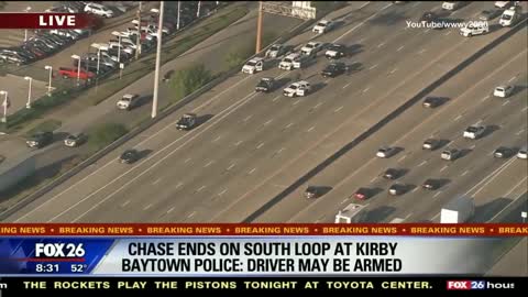 MASSIVE Police Pursuit in Houston... Armored Vehicle... Stop & Go... This One Is Really Good...