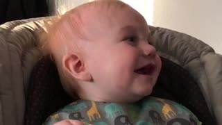 Adorable baby laugh