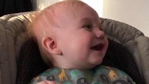 Adorable baby laugh