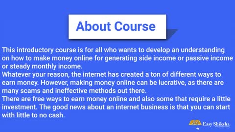 How To Make Money Online Tutorial | Online Certification Course | Enroll @easyshiksha.com