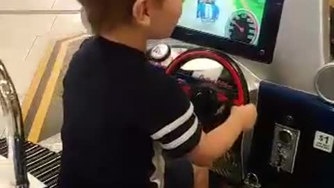 My Son Riding A Car Toy @ The Mall
