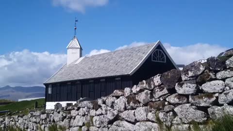 Church in the Faroe Islands (timelapse)