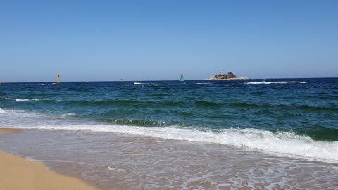 Blue sea and white sand