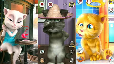 Talking tom vs Talking Angela vs Talking ginger Shorts Compilation🙀 🙀