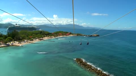 Riding On The Dragon Tail Zipline - Amazing View