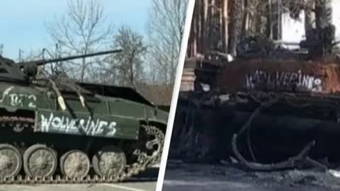 Chilling Reason Why Wolverines Is Being Written On Destroyed Russian Tanks