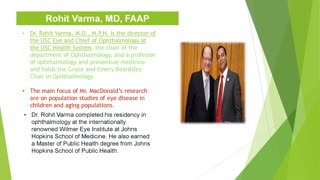 MD/Ophthalmologist and Scientist- Dr Rohit Varma