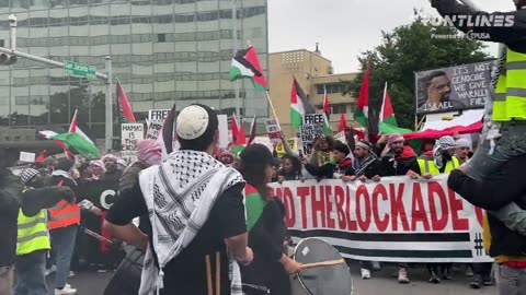 Hamas supporters in the streets of the Texas capital.