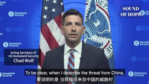 🚨DHS: "Today, the threats to our peace and prosperity emanate largely from China."