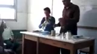 Teacher fails made an explosion