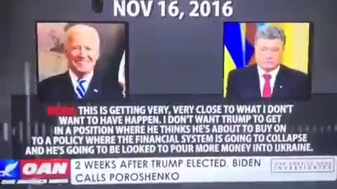 Fashback to 2016: Biden threatens Ukraine head of state if he collaborates with Trump.