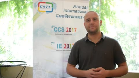 Asst .Prof. Adam Dymitrowski at IE Conference 2017 by GSTF