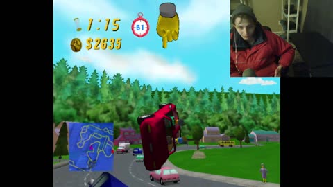 The Simpsons Road Rage Road Rage Mode On The Evergreen Terrace Map Gameplay While Driving As Apu