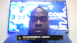 Olisaemeka Udoh's 1st Interview | New Orleans Saints