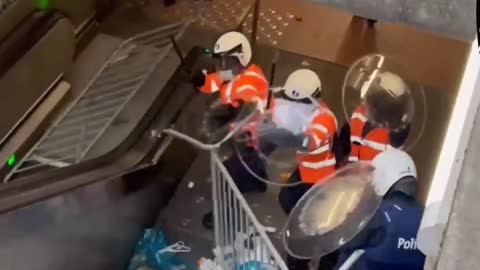 Belgium Covid Protestors Attack the Police