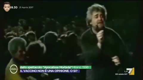 Beppe Grillo sui vaccini in un monologo del 1998