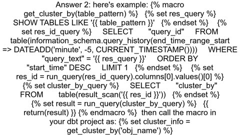 Return specific column from Snowflake show tables command