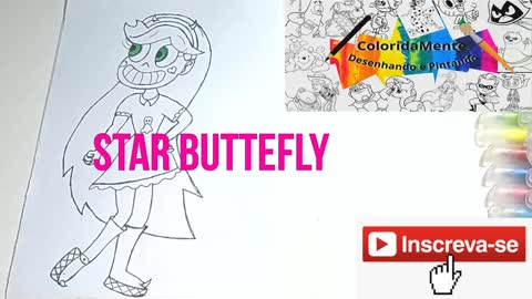 Star Drawing Butterfly