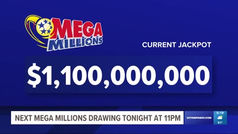 $1.1 billion Mega Millions jackpot drawing offers shot at 6th largest prize ever