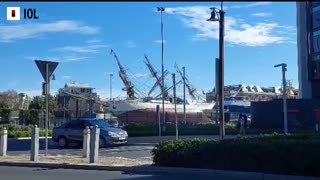 Watch: Dutch Bark EUROPA tall ship overturned during maintenance