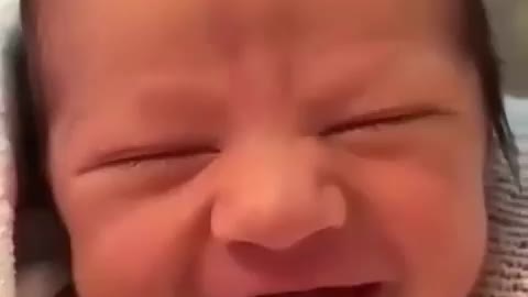 New born baby cute smile.