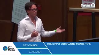 Man at Santa Monica City Counsel Meeting urges the city to learn about & stack Bitcoin 🪙