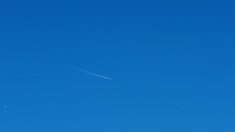 Interesting Contrail From An Aircraft Above Wales