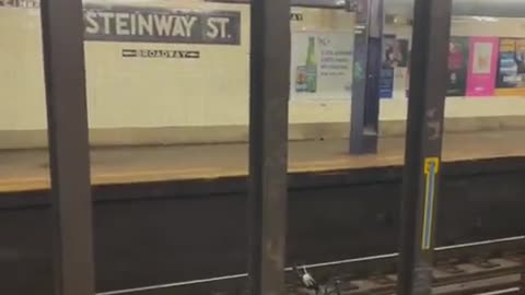 Someone throws bomb at NYC subway train