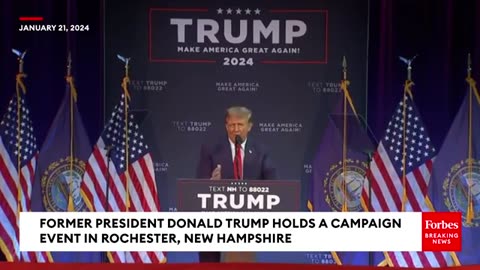 Donald Trump Holds Campaign Event In New Hampshire After DeSantis Ends Campaign.