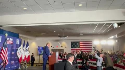 Trump takes the stage in Sioux Center, Iowa ahead of the 2024 Caucuses!