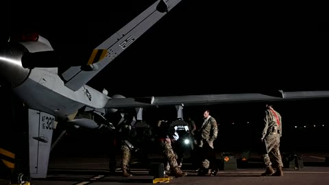 Houthi rebels shot down a U.S. drone off Yemen, the Pentagon says.