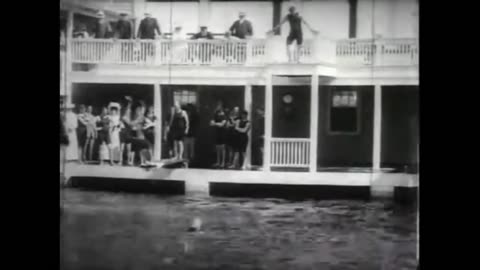 In the Swimming Pool, Palm Beach, Florida (1905 Film) -- Produced By American Mutoscope & Biograph Company