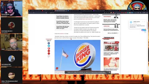 Late Night Mayhem. Burger King, Strike Ends and Begins, Crazy Canada.