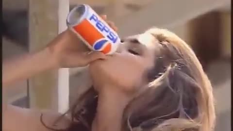 Advertising Pepsi with Cindy Crawford - 1992